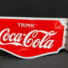 Coca Cola Fahnenschild aus der Zeit vor 1945 (beidseitig emailliert)