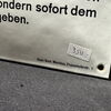 Waschküchen Ordnung Emailschild  50 x 30 cm D - um 1930