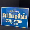 Ambros Brütting-Bräu Staffelstein Bayern Blechschild um 1930/50