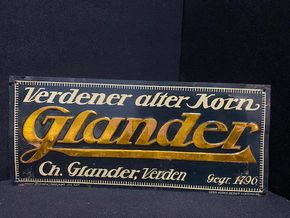 Glander alter Korn Verden - Ch. Gander altes Blechschild - D um 1910 