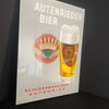 Autentieder Bier - Schlossbrauerei Autenried Bierschild Emailschild um 1950