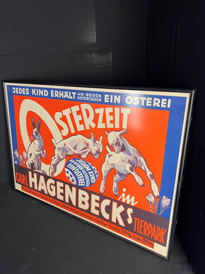 Carl Hagenbeck´s Tierpark Hamburg - Osterzeit - Ostern - altes Plakat 86 x 59 cm