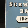 Emailschild Schwanen Bräu Gross Umstadt Hessen 72 x 48 cm um 1950