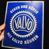 Sehen und Hören mit Valvo Röhren - Radio Blechschild um 1950 - 37 x 30 cm