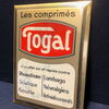Togal Blechschild mit Semi-Glas-Überzug um 1925 (Variante 3) auf französisch. (A12)