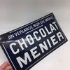 Man verlange nur die Marke Chocolat Menier Emailleschild im Kleinformat 42 x 24 cm