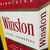 Winston Kingsize Zigaretten . 60er Jahre Werbeschild auf Aluminiumblech
