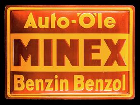 Minex Auto Öle Benzin Benzol um 1920
