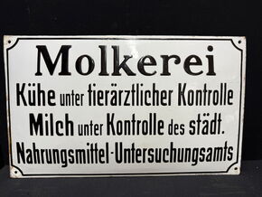 Molkerei Emailleschild (1930/1950)
