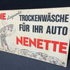 Nenette - Die elegante Trockenwäsche für ihr Auto (50er Jahre Werbepappe)