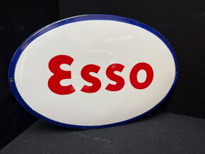 Esso (ovales kleines neuzeitliches Emailleschild)