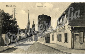 Postkarte mit alten Reklameschildern