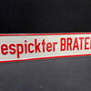  Schlachterei-Blechschild „Gespickter Braten“