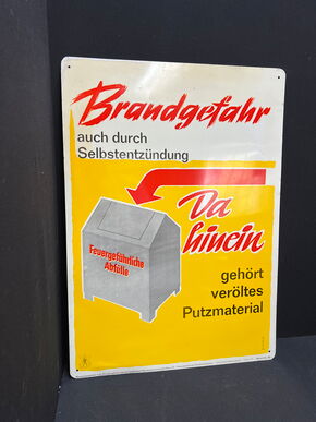 Blechschild zur Unfallverhütung (Motiv 3)
