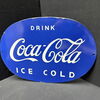 Coca Cola Ice cold (Ovales Emailleschild / Reproduktion)