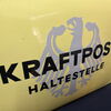 Kraftpost Haltestelle (Gewôlbtes Emailleschild um 1930)