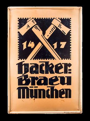 Hacker Braeu München. Um 1915