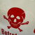 Giftraum - Totenkopf - Altes Blechschild 35 x 17 cm - D um 1950