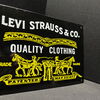 Levi Strauss & Co Levis Jeans - Emailschild - flach - 25 x 35 cm um 1980