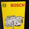 4 Bosch Blechschilder Zündkerze, Scheinwerfer, Batterie, Motorblock um 1960/70
