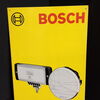 4 Bosch Blechschilder Zündkerze, Scheinwerfer, Batterie, Motorblock um 1960/70