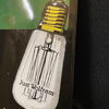 Just Wolfram Augsburg - Glühlampen Türschild Emailschild 14,5 x 6,5 cm - D um 1910