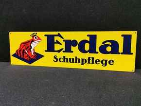 Erdal Schuhpflege - Blechschild in sehr guter Erhaltung (Um 1925)