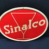 Sinalco Blechschild mit extrem stark gebördelten Rand (1950/1960)