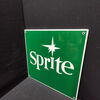 Cola - Fanta - Sprite / 3er Set stark abgekanteter Blechschilder im Format 40 x 40 cm. (Um 1970)