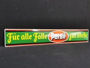 Für alle Fälle - Persil zur Stelle (Emaillestreifen aus der Zeit um 1930)