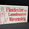 Lammbrauerei Wiesensteig / Flaschenbier (Emailleschild um 1955)