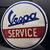 Vespa Service Emailschild 78 cm - D um 1955