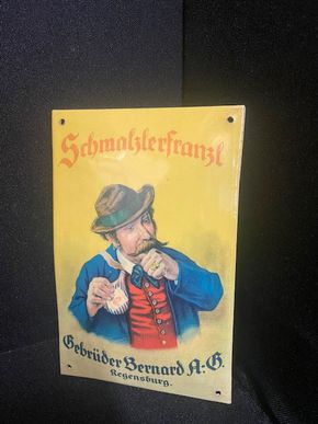 Schmalzlerfranzl Gebrüder Bernard Regensburg Türschild  - um 1925