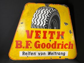 Veith Goodrich - Reifen von Weltrang - Emailschild 96 x 120 cm