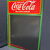 Coca Cola Blechschild mit Tafelbereich (Frühe 30er Jahre)
