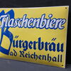Bürgerbräu Bad Reichenhall - Flaschenbiere (Gewölbtes Schild um 1930)
