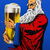 Apostelbräu Worms - Emailschild Bier Eichbaum 73x48 cm - D um 1950