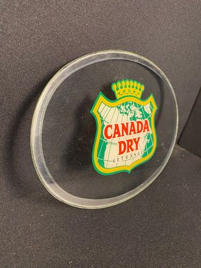Canada Dry Getränke  22 x 15 cm Glasschild D um1950/60