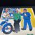 Arbeitsschutzobmann Pfiffig - Kunststoffschild zur Verkehrserziehung (DDR / 60er Jahre)