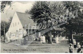 Postkarte mit alten Reklameschildern