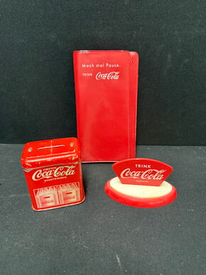 Coca Cola 3er Set alter Werbeartikel (ab 1965 ca.)