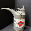 Gasolin Zweitaktmischung Kanne mit Emaillebanderole (Um 1930/1950)