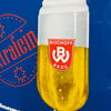 Bischoff Bräu Winnweiler - Stark abgekantetes Emailleschild (Um 1965)