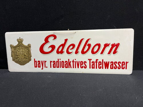 Edelborn - Bayrisches RADIOAKTIVES Tafelwasser (Werbepappe um 1920)