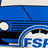 FSP Prüfstützpunkt - Partner des TÜV Rheinland (80er Jahre Kunststoffschild)