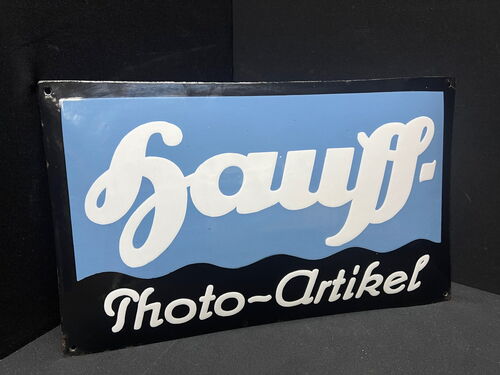 Hauff Photo-Artikel (Emailleschild um 1915)