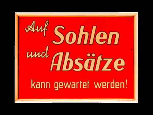 Auf Sohlen und Absätze ... um 1930