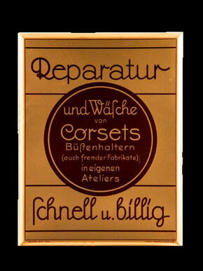 Reparatur und Wäsche von Corsets & Büstenhaltern um 1925