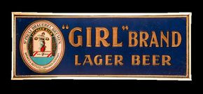 St. Pauli Brauerei Bremen. „Girl“ Brand Lager Beer. Um 1915
