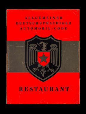 Allgemeiner Deutschsprachiger Automobil-Code, Restaurant um 1960